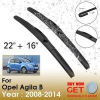 Car Wiper Blade For Opel Agila B 22 quot; 16 quot; 2008 2014 Front Window Washer Windscreen Windshield Wipers Blades Accessories