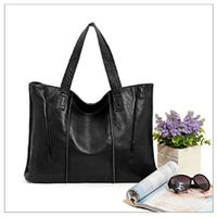 New Cowhide One Shoulder Soft Leather Ladies Shopping Bag