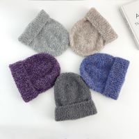 【YD】 New Wool Womens Knitted Hat Yarn Woolen Bonnet for Outdoor Protection From Cold and WarmthThickened Skullies