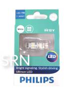 PHILIPS หลอดไฟถอย ไฟเบรก ไฟหรี่ ULTINON LED 6000K (T15 T16) แสงขาว (1 หลอด)