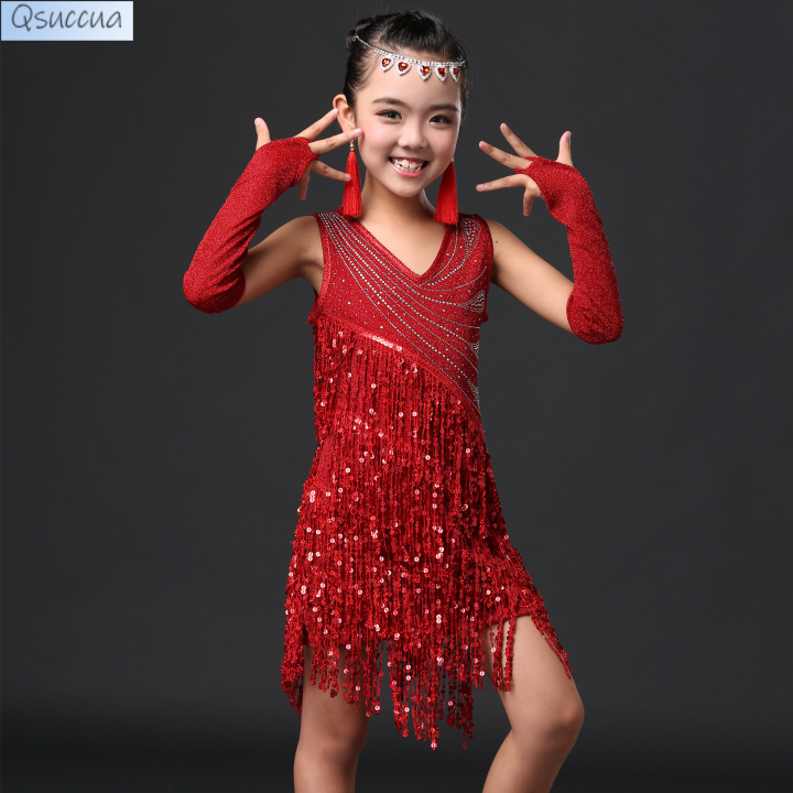 Kids Dresses for Girls Performance Latin Dance Dress for Children ...