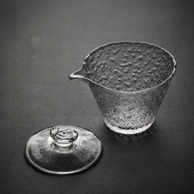 glass tea set 180ml Sancai Gaiwan single anti-scald Kung Fu Tea Bowl household large kung fu pot