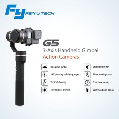 ไม้กันสั่น FeiyuTech G5 3-Axis Handheld Gimbal สำหรับ Gopro HERO 7 / 6 / 5 / 4 / 3 กล้องแอ็คชั่นที่มีขนาดใกล้เคียงกัน (รับประกัน 1 ปี)