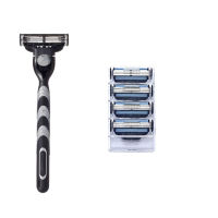 ใบมีดโกนหนวด Shaver For Gillette Fusion 5 Mache 3 Men 3Layers Classical Stainless Shaver High quality Razor Blades Compatible Manual Razor Blades