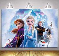 ฉากหลัง Frozen สำหรับเด็กผู้หญิง,ฉากหลังตกแต่งผนังไวนิลรูป Elsa สำหรับถ่ายภาพ5 X 3ft อุปกรณ์สำหรับเด็กหัดเดินเด็กผู้ชาย