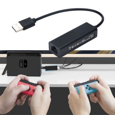 100Mbps USB 3.0การ์ดเครือข่ายอีเธอร์เน็ตสำหรับ Nintendo Switch/สำหรับอะแดปเตอร์ Sambungan Lan Wii/ สำหรับ Wiiu