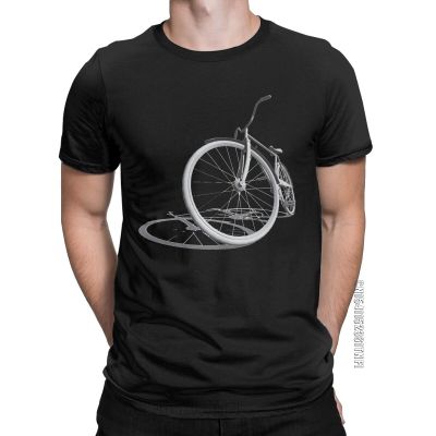 Fun Retro Bike T-Shirt For Men Crew Neck Cotton T Shirts Cycling Bicycle Classic Short Sleeve Tee Shirt Adult Tops