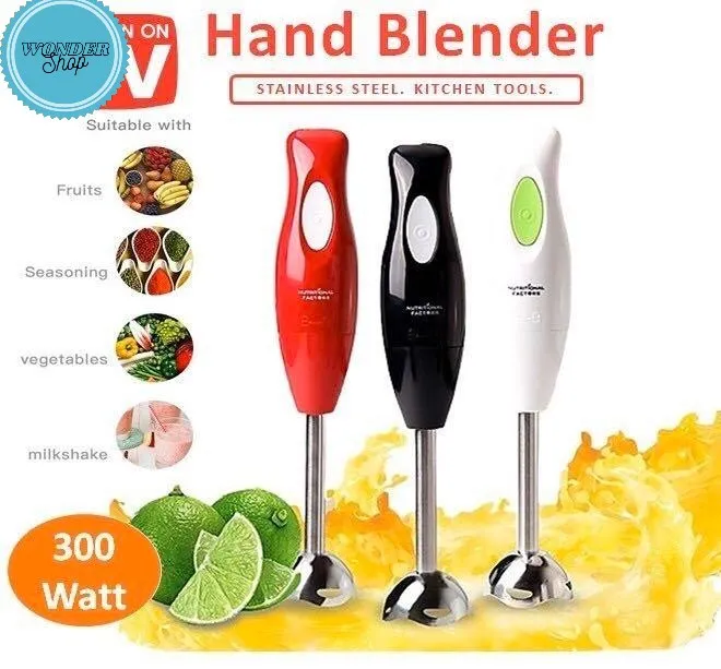 WS Nutritional Factors Portable Hand Blender 2 in 1 Chopper Mixer