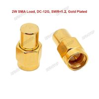 2W 12GHz SMA Male RF Coaxial Termination Dummy Load SWR＜1.2 50 Ohm Connector Socket Brass Straight Coaxial RF Adapters Gold