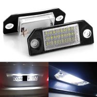 Car License Plate Lights 12V LED White Number Lamps Plate Light Tail Signal Lamp Assembly For Ford Focus 2 MK2 2003-2008 C-MAX Bulbs  LEDs HIDs