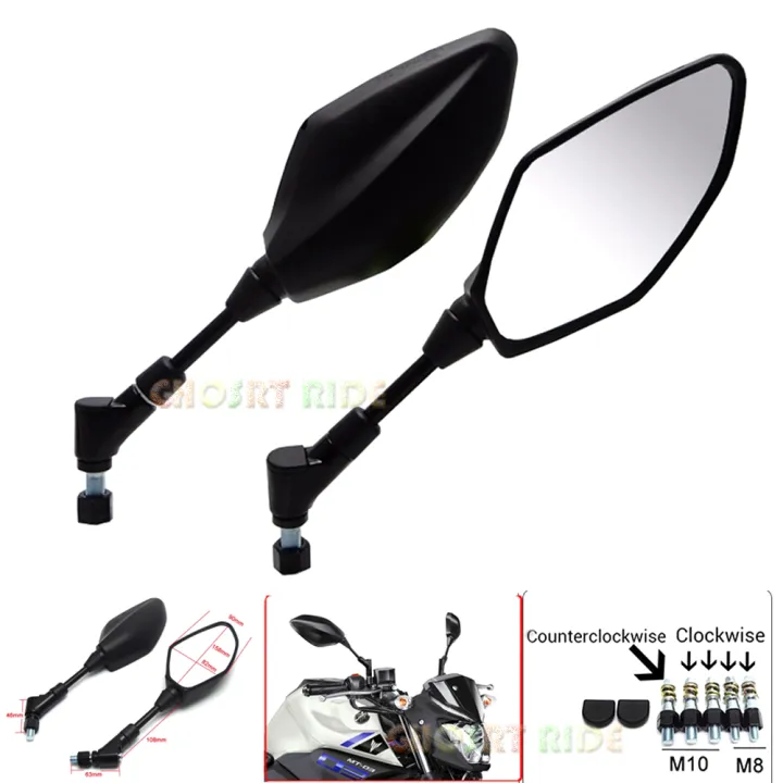 Motorcycle Rear View Mirrors Rearview Side Mirror Handlebar sides
