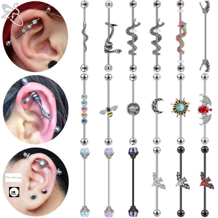 Snake Earrings Cuff For Women Gothic Punk Snake