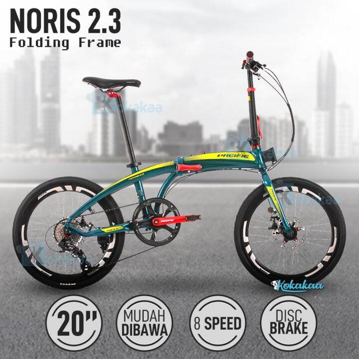 Sepeda Lipat PACIFIC Noris 2.3 Folding Bike 16 Inch - Hijau Khusus DKI ...