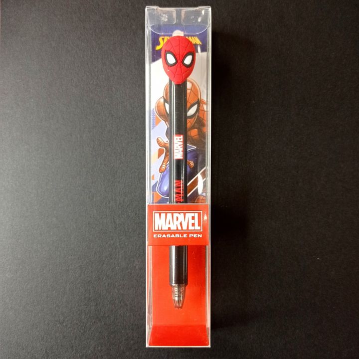marvel-spider-man-erasable-pen-sm-1820-ปากกาลบได้-1-ด้าม-ปากกาลบได้-ลายการ์ตูน-สไปเดอร์แมน