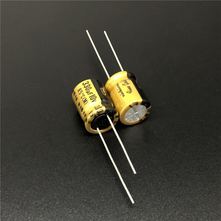 5pcs-50pcs-330uf-10v-nichicon-fg-series-fine-gold-10x12-5mm-10v330uf-high-grade-hifi-audio-capacitor