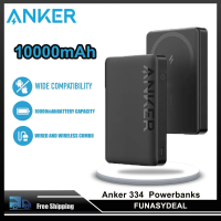 Anker 334 MagGo แบตเตอรี่ (PowerCore 10K) 10000MAh ไร้สาย Magsafe พร้อม USB-A 0.6ม. ไปยัง USB-C สายสำหรับ iPhone 14/13/12 Pro Max Anker A1642ชาร์จเร็วสำหรับ iPhone