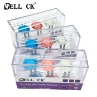 ；‘【；- WELL CK 6/12/18Pcs DENTAL Ruer Polisher Composite RA Disc Kit Resin Polishing Electric Motor Pressure Wheel Spiral Brush Burs