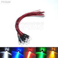 ♈℡▪ 10pcs Dc 3v 6v 12v 24v Pre Wire Led Light 5mm Led yellow Red White Blue green orange Led Prewired Wired Diodes Car Model Lights