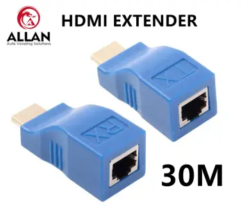 2pcs HDMI Extender 4k RJ45 Ports LAN Network HDMI Extension Up To 30m Over  CAT5e