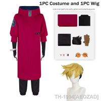 AEOZAD The Stampede Trigun คอสเพลย์ Traje Masculino อะนิเมะ Vash วิกผม Uniforme Vermelho Roupas Óculos Roupas de Festa Halloween