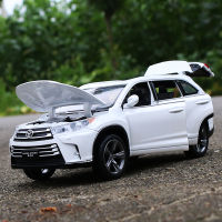 1:32 Highlander SUV รถรุ่น Diecast โลหะของเล่น Off-Road รถจำลองเสียงและแสงคอลเลกชันเด็ก Gift