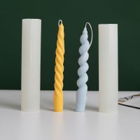 New Silicone Candle Mold DIY Church Candle Mold 3D Rotating Screw Rod Long Bar Candle Silicone Mold Mold for Candle Making