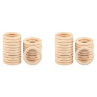 60Pcs 70mm Wood Rings,Wooden Ring Wood Circles for DIY Crafts, Macrame Plant Hanger,Ornaments and Jewelry Making