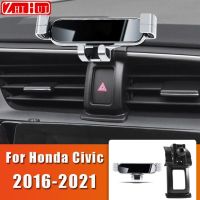 ที่จับโทรศัพท์มือถือแต่งรถสำหรับ Honda Civic 10th 11th 2016-2022ช่องแอร์ Mount แรงโน้มถ่วงอุปกรณ์ตกแต่งรถยนต์ขาตั้ง