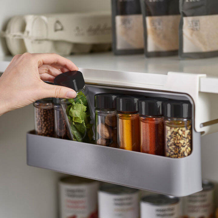 punch-free-seasoning-bottle-storage-rack-kitchen-seasoning-box-hanging-rack-condiment-jar-holder-pepper-shakers-organizer