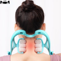 GURU Neck Massager Therapy คอและไหล่ Dual Trigger Point Roller Self-Massage เครื่องมือบรรเทาความดันมือนวดลึก