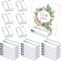 5/10/20PCS Clear Acrylic Stand for Wedding Place Card，Card Slot Table Number Display Stand Holder for Photo Office Menu Meeting