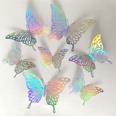 【CC】┅❍▬  Wall Supplies Stickers Sticker Colorful 12pcs Decoration Metal Texture