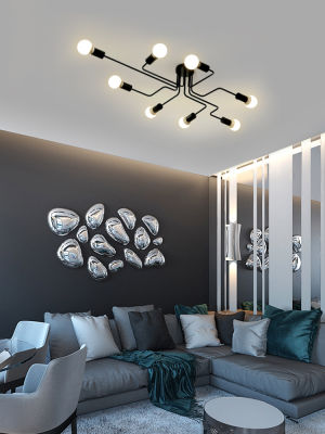 Multiple Rod Wrought Iron Chandelier for Living Room Vintage Lights Industrial Loft Nordic Home Lighting Fixtures