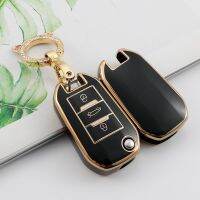 TPU Car Flip Key Case Cover Shell For Peugeot 208 3008 308 508 408 2008 307 4008 For Citroen Car AccessoriesC4 C3 C6 CACTUS C8 Key Chains