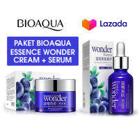 Bioaqua Wonder Essence Paket Cream + Serum Wajah Glowing Toning Light Whitening Set 2in1 100% Original Import Bisa COD Bayar di Tempat Bio Aqua Skin Care Memutihkan dan Melembutkan Kulit Putih Cerah Bersinar ANti Noda Anti Flek Hitam Serum Wajah Glowing