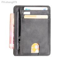 1Pc New Slim RFID Blocking Leather Wallet Credit ID Card Holder Purse Money Case for Men Women 2020 Fashion Bag 11.5x8.5cm