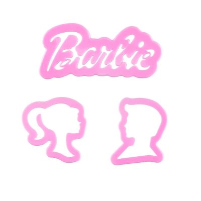 ชุดเครื่องมืออบขนมแม่พิมพ์คุกกี้ฟองดองท์เจ้าหญิง Barbie การ์ตูนคาวาอี้แม่บ้านหญิงตกแต่งเค้กแบบ Diy เครื่องมือที่ใช้มือของขวัญ