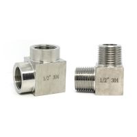 【CW】 High Presssue 1/8 quot; 1/4 quot; 3/8 quot; 1/2 quot; 3/4 quot; 1 quot; BSP NPT Female Male Elbow Angle 90 Degree Coupler 304 Stainless Pipe Fitting Water Gas