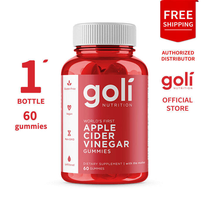Goli Nutrition ACV Gummies ( 60 Count, Organic, Vegan, GlutenFree, Non