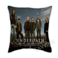 Underoath Band 3D พิมพ์โพลีเอสเตอร์ปลอกหมอนตกแต่งโยนปลอกหมอนสแควร์ซิปกรณีแฟนของขวัญตกแต่งบ้าน