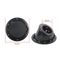 ：》“{： Fuel Tank Cap Cover Auto Car Aluminum Alloy ABS Fuel Door Gas Lid Tank Cap Cover Black For Jeep Wrangler JK JKU 2007-2018