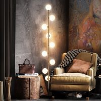 Nordic Modern Magic Beans Glass Ball Floor Lamp Living Room Bedroom Bedside Sofa Standing Lamp 9 Ball Indoor Lighting