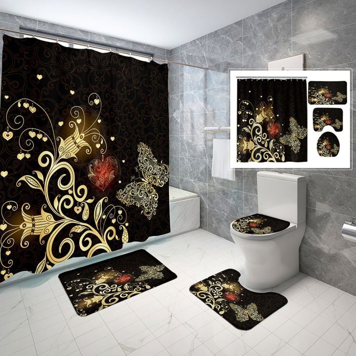 cw-gold-set-luxury-shower-curtain-with-rug-toilet-accessories