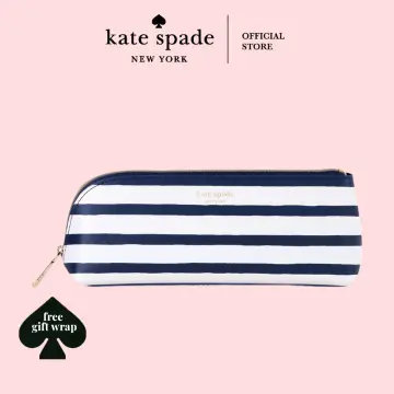 Kate Spade New York Pen and Pencil Case with Office Supplies,  Zip Pouch Includes 2 Pencils, Sharpener, Eraser, and Ruler, Brushstroke  Hearts : Office Products