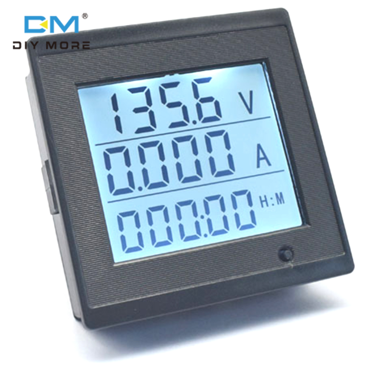 Diymore DC6-200V 20A Voltage Amperage Power Energy Meter LCD Digital ...