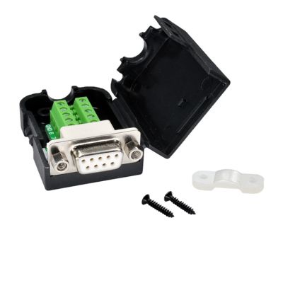DB9 Solderless Connector RS232 D-SUB Serial to 9-Pin Port Terminal Male Female Adapter with Case (1Pcs-Male+1Pcs-Female)