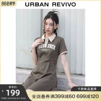 UR2023 Treasure American retro skirt college style printed Polo dress UWV732010 Korean same paragraph half-sleeved short-sleeved NYT shirt skirt