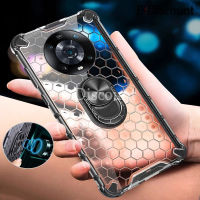 กระเป๋าใส่ของวงแหวนกันกระแทกสำหรับ Honor Magic4 Pro เคสโทรศัพท์รังผึ้งโปร่งใสเคสสำหรับ Honor Magic 4Pro เคสวิเศษ