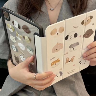 🔥ส่งจากไท🔥Lucky ลูกสุนัข แผ่นหลังอะครีลิ เคส for iPad 10.2 Gen10 9 8 2022 เคสไอแพด2021 Air4 5 10.9 11pro ใส่ปากกาได