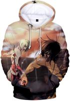 WANHONGYUE Anime Attack on Titan Shingeki No Kyojin Hoodie Sweatshirt 3D Print Pullover Sweater Hooded Tracksuit 768/5 L